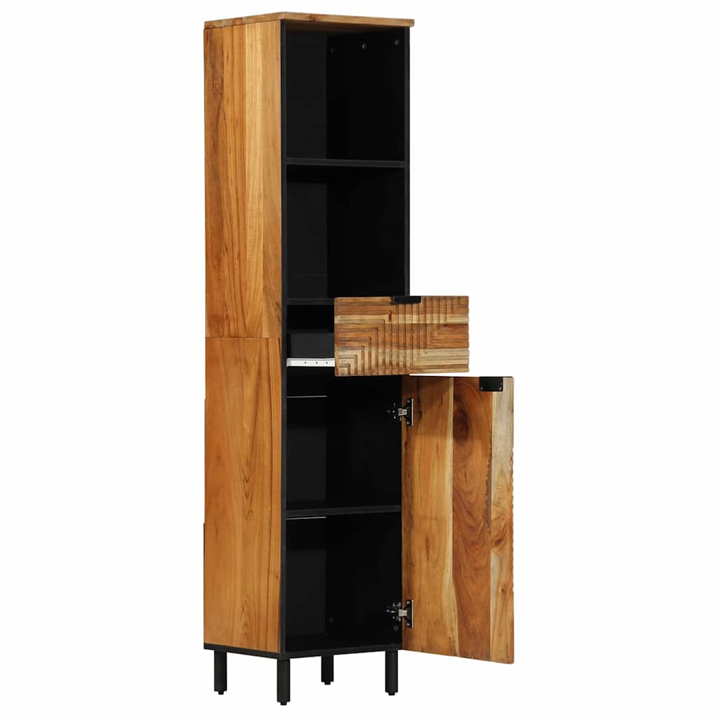 vidaXL Badezimmerschrank Braun 38 x 33 x 160 cm Massivholz Mango