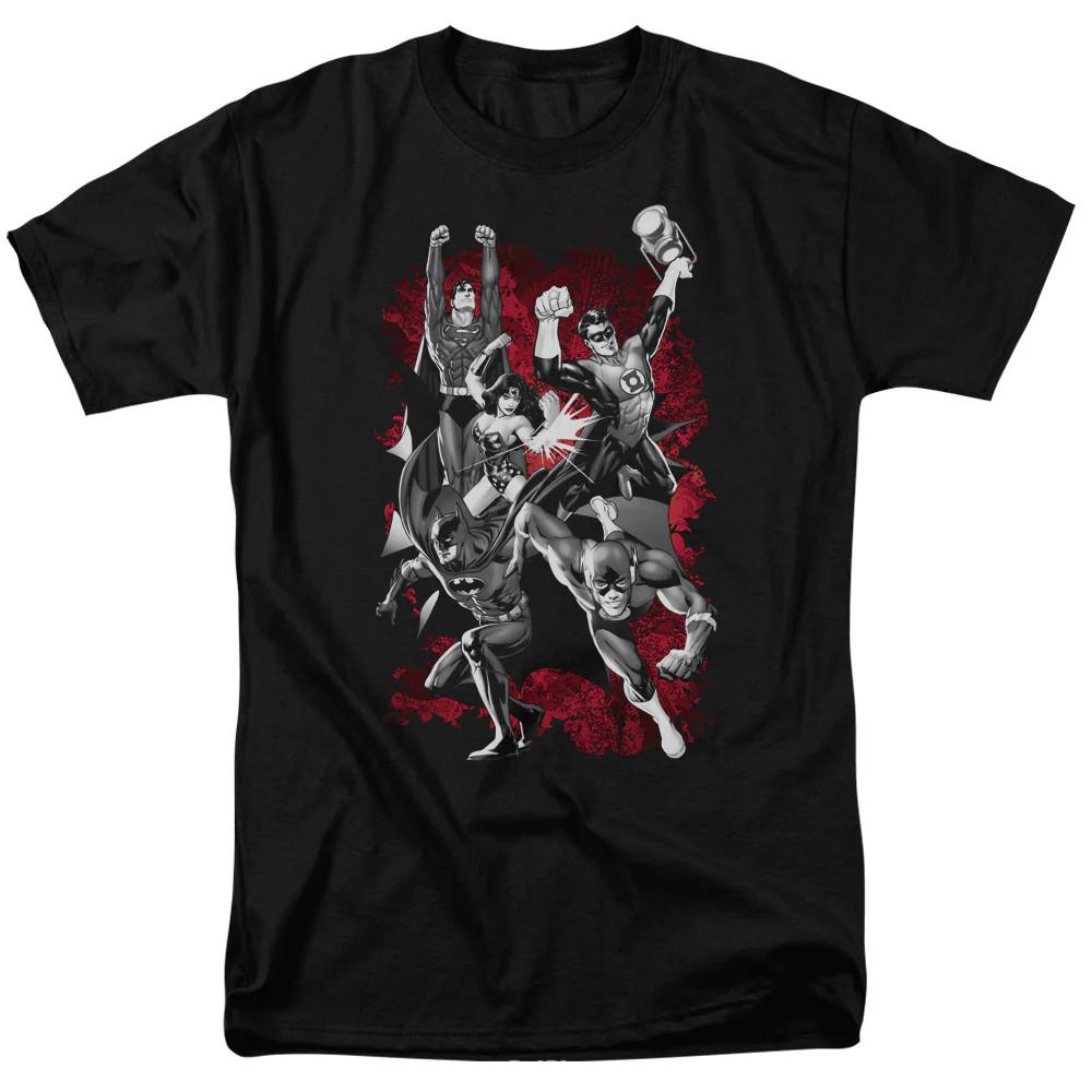 Justice League Of America Justice League Of America Explosion Mens T Shirt Blac