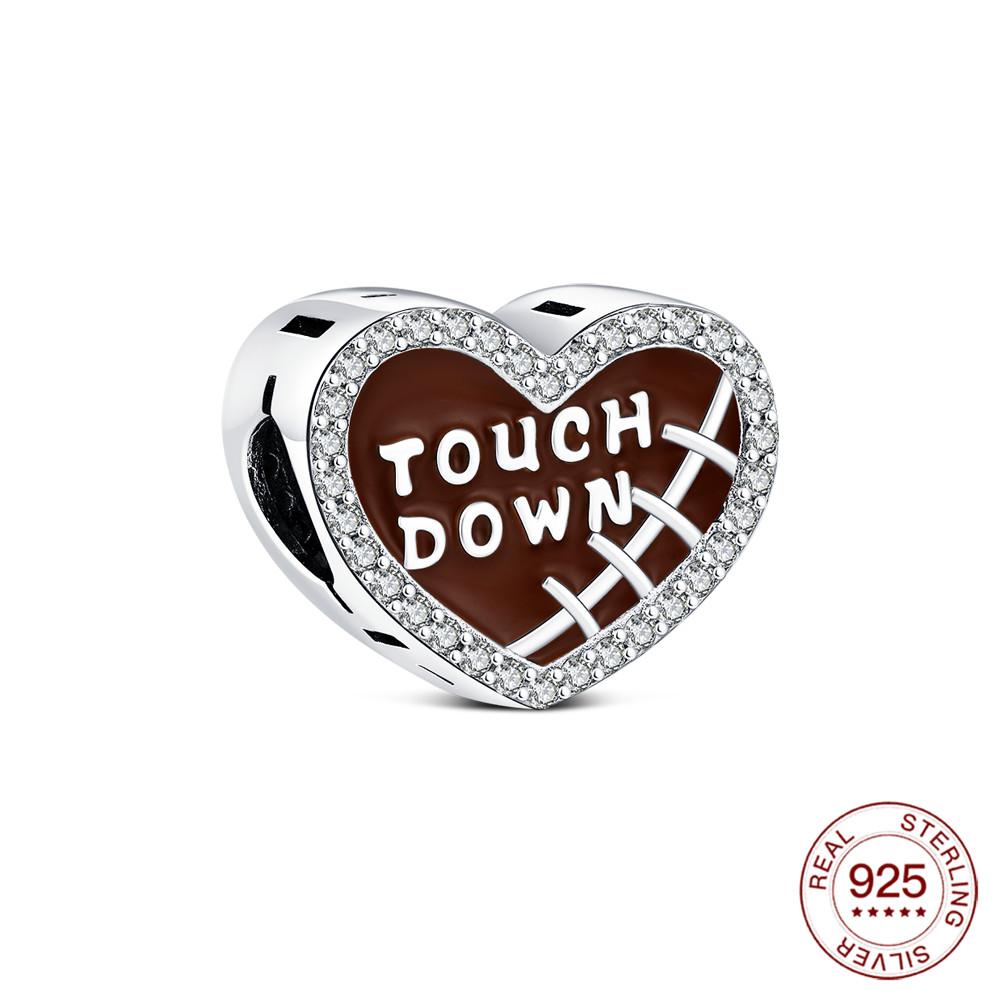 Copper Sports Series Charm Football Barbell Pendant Original Make Diy Bracelet Party Jewelry Gift For Men And Women