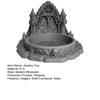 Gotische Kasteel Sieradenbakje Donkere Middeleeuwse Stijl PLA Decoratiebakje met Gedetailleerd Beeldhouwwerk & Boogontwerp Multifunctionele Organizer voor Ringen