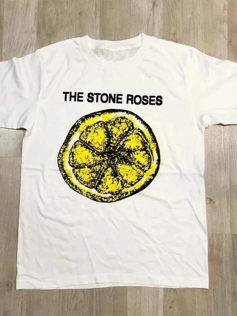 The Stone Roses British Rock Hardcore Stone Rose Band Trendy Brand Short Sleeve T-Shirt Male and Female Couples Tee T Shirts