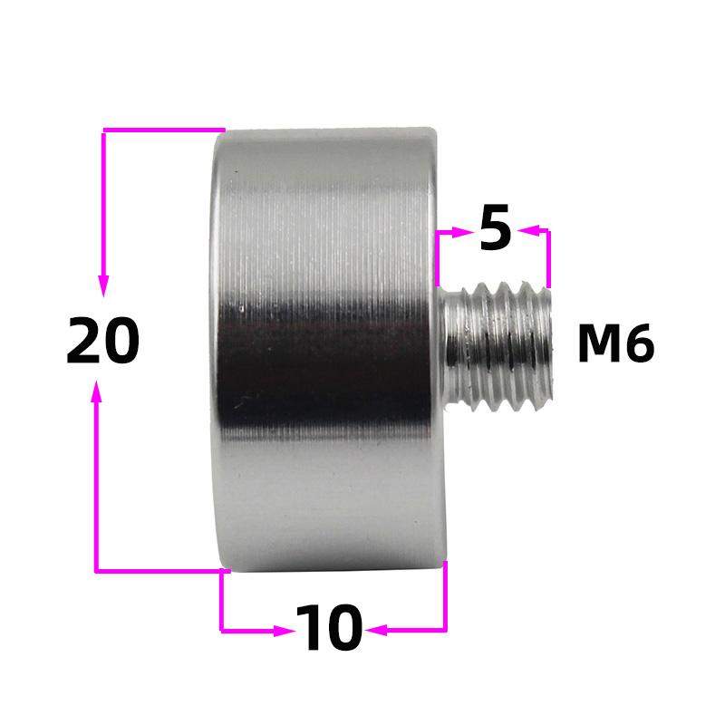 Kreislibelle Universal Wasserwaage Blase Metallgehäuse mit M6 Schraube Durchmesser 20mm 1 Stück