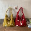 Cloud-embroidered Single-shoulder Bag, Sweet and Artistic Forest-style Tote Handbag