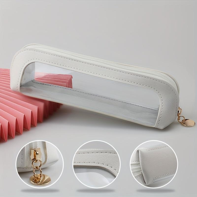 Transparent Makeup Brush Storage Bag, Portable Hand-Held, Easy Design, Large Capacity for Eyebrow Pencils And Eyeshadow Brushes
