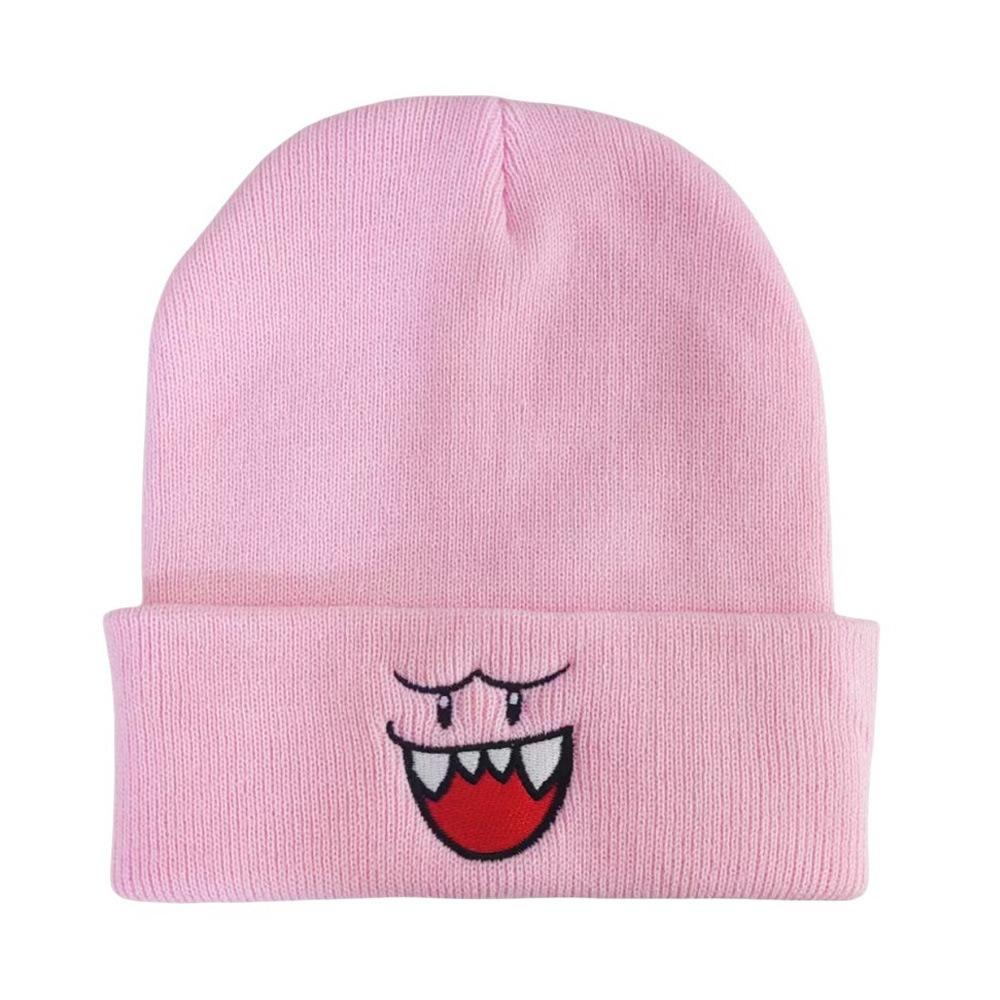 

Kawaii Design Knitted Beanies Keep Warm Winter Autumn Hats Female Beanie Caps for Woman/Men розовый