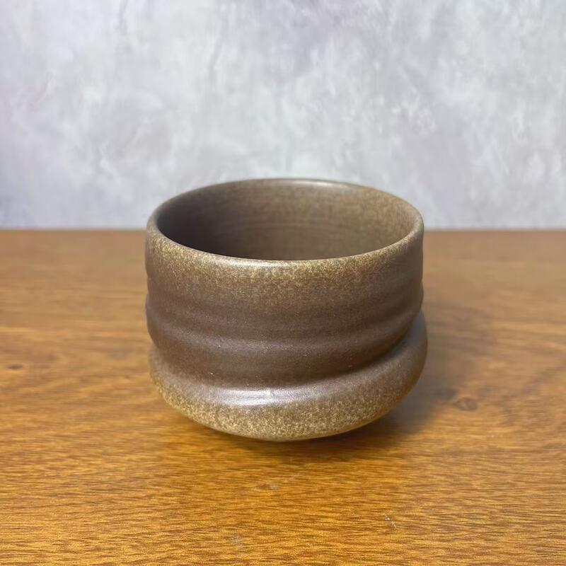 

OLOEY Retro Kiln-Glazed Ceramic Folded Belly Mugs (Set of 2)