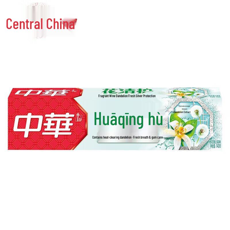 Zhonghua Huaqinghu Orange Blossom Dandelion Toothpaste Y23 - 4 x 140g Pack