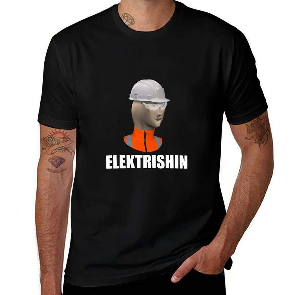 Fathers Day Unisexnequin Meme Electrician Tshirt Lightweight Sport Basic Tshirt