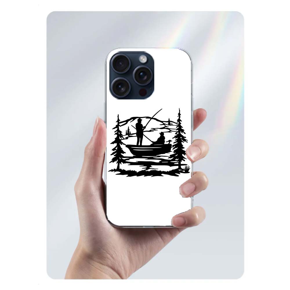 

Fishing on a Fisherman s Boat Clear Phone Case For Iphone 17 Air 16 Pro Max 15 Pro 14 Plus 17E 16E 11 13 12 Mini Cover Cases Fun iPhone 17