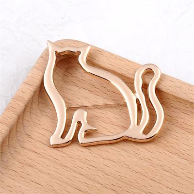 Broche de Gato Accesorios Lindos Moda Vacío Pin para Todo Combinado Abrigo Ligero a Prueba de Luz Broche Pequeño