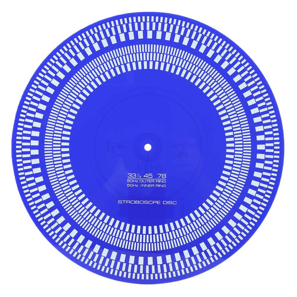 LP Stroboscope Mat 11.81 In X 3mm LP Turntables Calibration Disc Double Sided 33/45/78 RPM for Record Player Testing Speeds