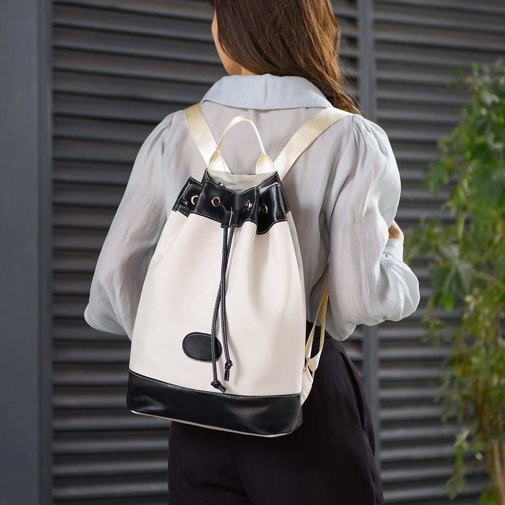 Женская сумка-ведро на шнурке — фото 4