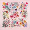 100*100Cm Twill Silk Scarf Luxury Women Flower Print Square Scarves Shawl Lady Kerchief Bandana Hijab Female Foulard Muffler