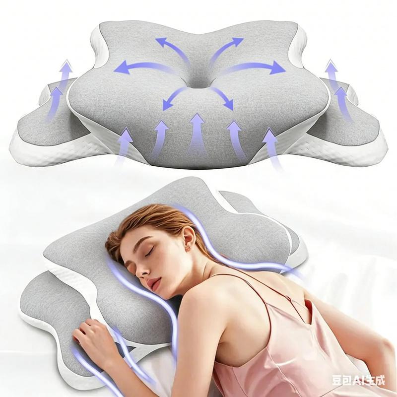 Cervical Pillow for Neck Support Ergonomic Butterfly Memory Foam Pillows for Sleeping Side Back Stomach Orthopedic Bed Pillow