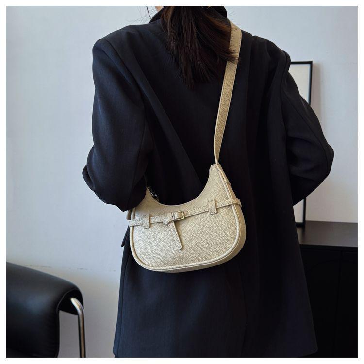 

2025 French Pastoral Style Niche Zipper Crossbody Shoulder Bag