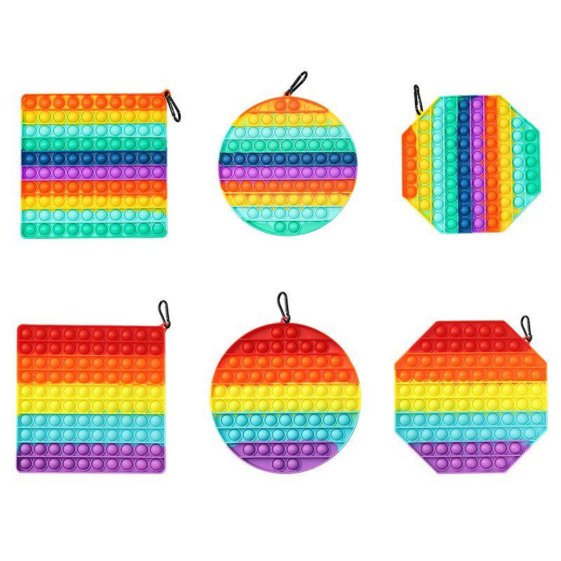 20cm Big Pop It Fidget Toy Colorful Squishy Stress Reliever For Kids And Adults