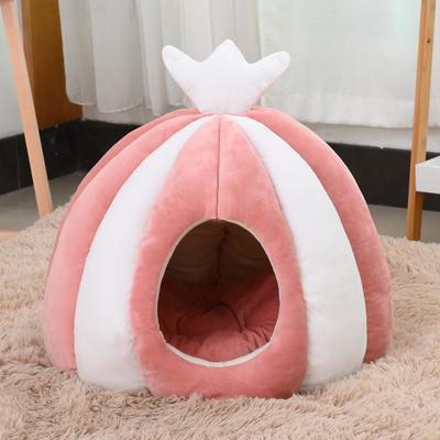 New Winter Warm Cat Nest Thickened Yurt Small Dog Kennel Closed Pet Nest Cat Villa