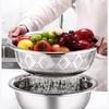 ZISIZ Thickened Stainless Steel Colander & Basin Set