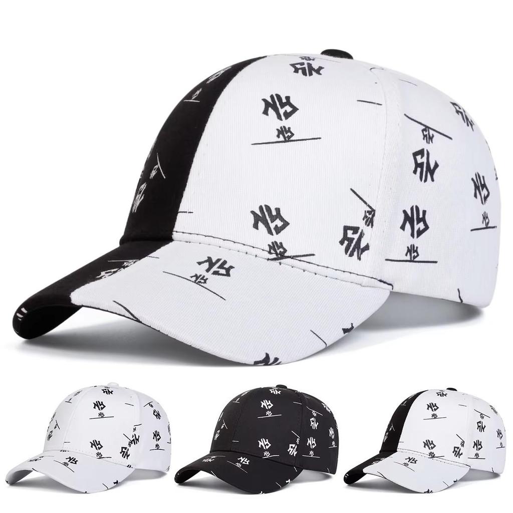 Baseballkappe Hut Buchstaben Graffiti Print Frühling Sommer Herbst Punk Hip Hop Rock Verstellbar Unisex Männer Frauen Outdoor Lässig Baumwolle Zweifarbig