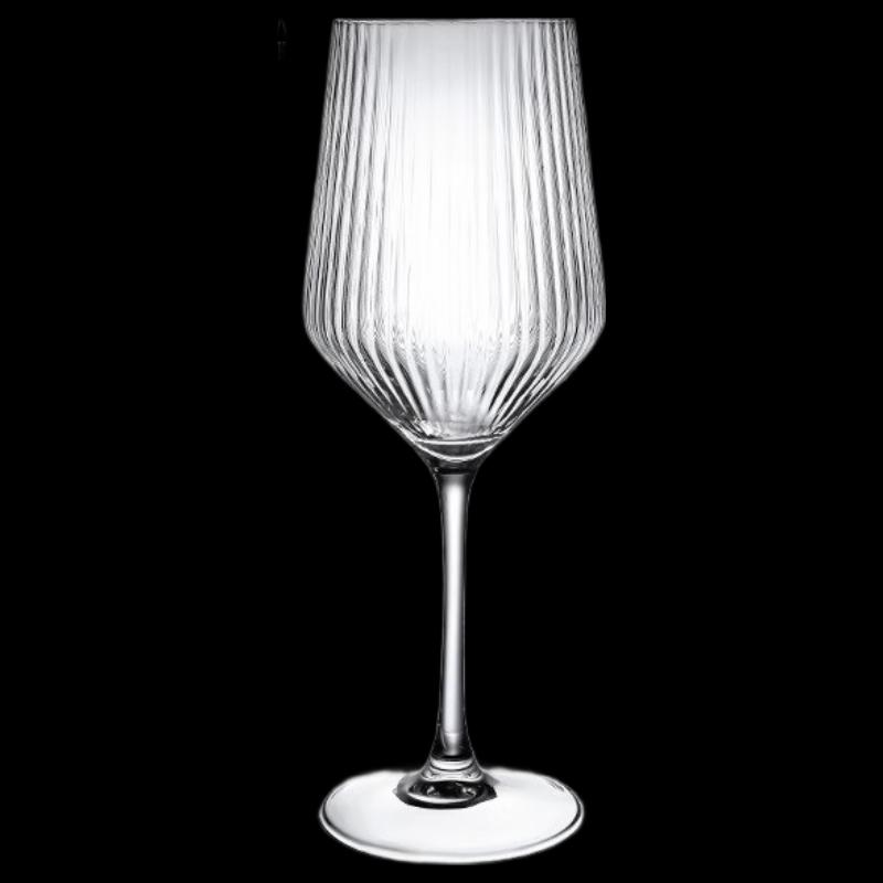 Vintage Ribbed Wine Glasses