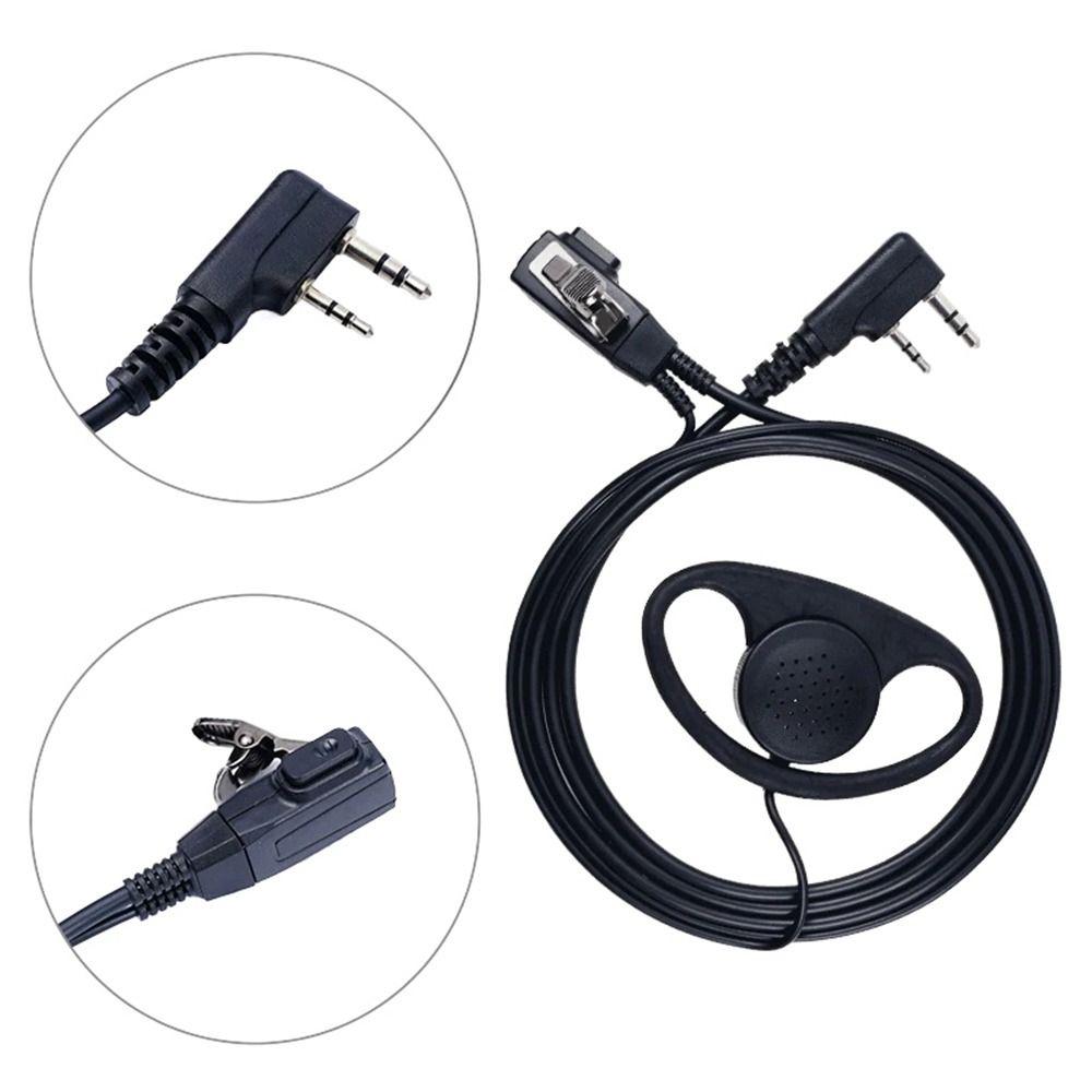 1 Stück K-Stecker 2-Pin D-Typ Ohrhörer-Mikrofon PTT-Funktion Ohrbügel Funkzubehör für Puxing TYT Radio