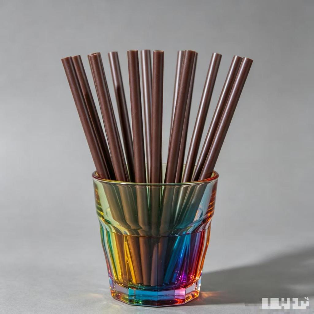 Individually Wrapped Biodegradable Striped Paper Straws