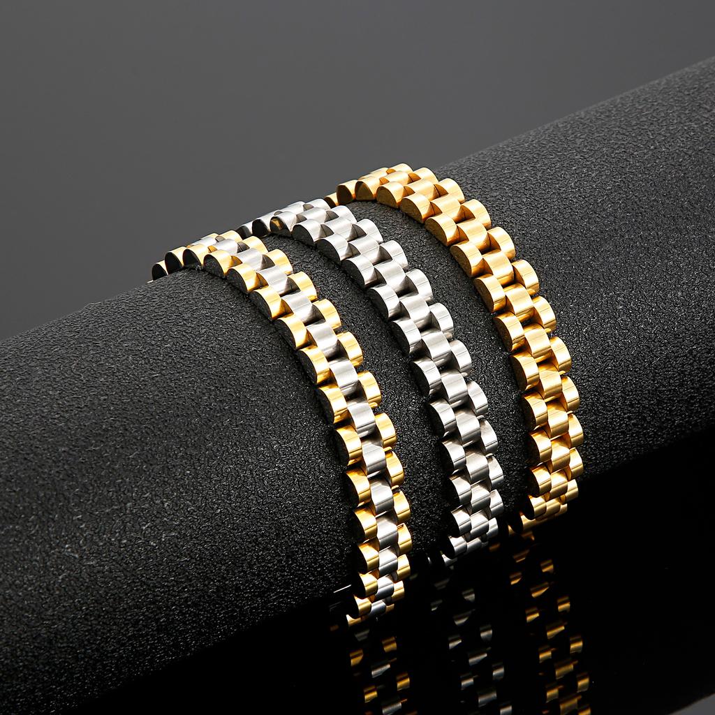 Kalen 10/16mm Armbanduhr Fahrradkette Herrenarmband Klassisch Hochwertiger Edelstahl Schmuck Mode Chunky Accessoires Geschenk