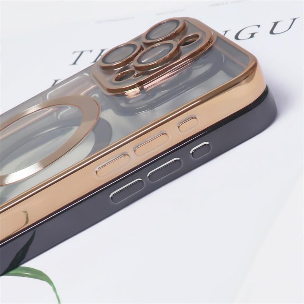 Electroplated Magnetic Case with Built-in Lens Film for iPhone 17 Pro Max