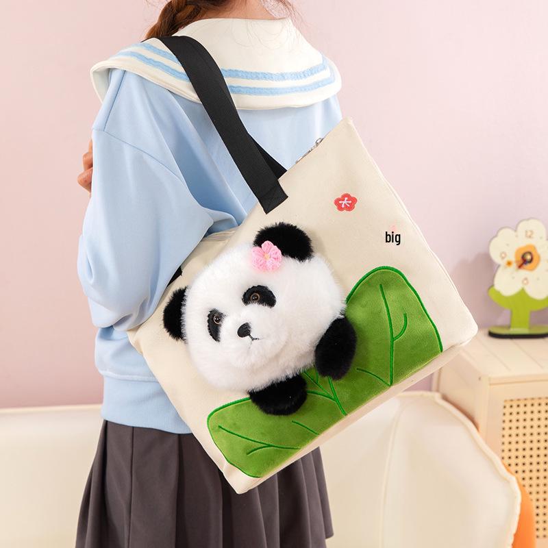 

Dazed Panda Plush Ita Bag: Cute Cartoon Doll Bag & Travel Toy 20x30x35 cm