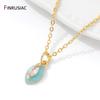14K Gold Plated Brass Zircon Oval Shape Charms Pendant For Necklaces Accessories,Charms For Jewelry,DIY Jewelry Making Supplies