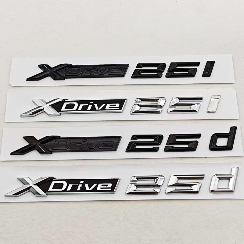 3D ABS Auto Styling Logo XDrive 25i 25d Plakette Heckklappen Emblem Seiten Tür Aufkleber Für BMW X2 X3 XDrive Auto Zubehör
