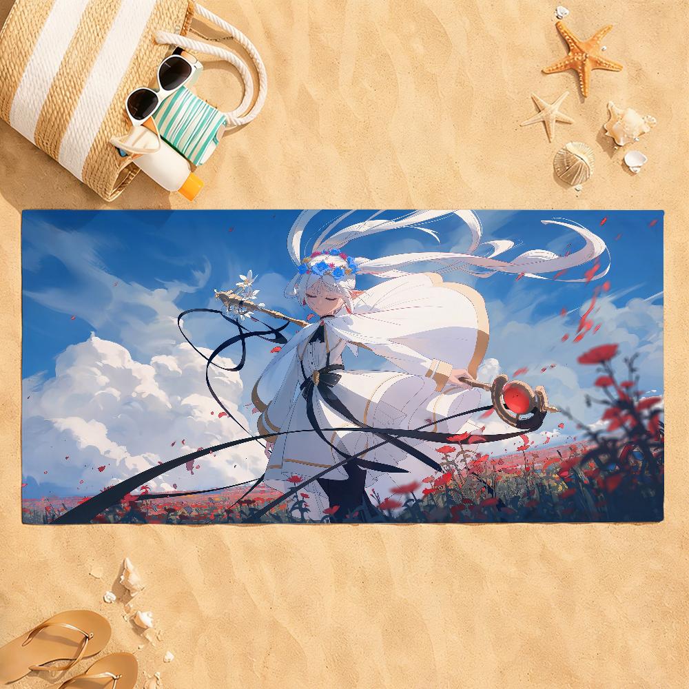 

Frieren Beyond Journeys End Towel Quick Dry Absorbent Beach Towel for Sports, Fitness, Swimming and Outdoor Activities W40*H60(CM)