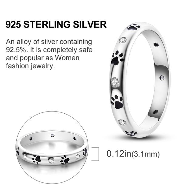 925 Sterling Silver Simple Zirconium Ring Twisted Cord Finger Ring Beaded For Women Luxury Fine Jewelry Gift Party
