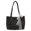 Large Capacity Canvas Floral Tote Bag For Women Stylish Shoulder Bag For Daily Commute