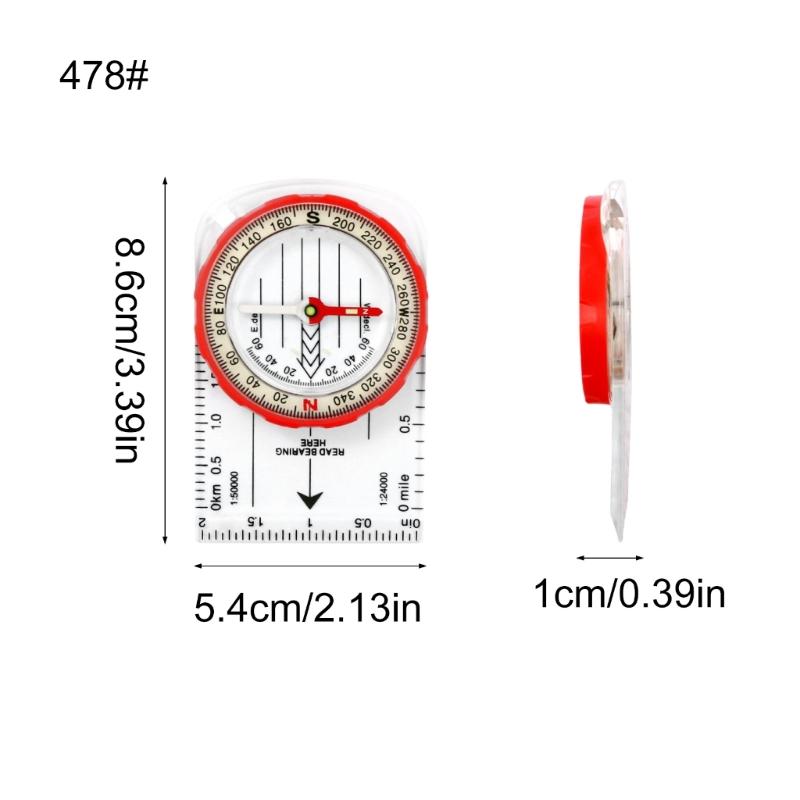 Multifunctional Compasses Ruler for Map Reading Backpacking Camping Orienteering Compasses Survival Navigation Compasses