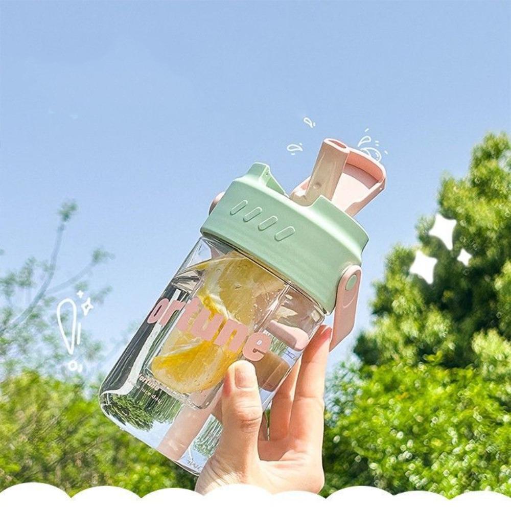 Large Capacity Sport Water Bottle 600/800ML Fruit Tea Cup Drinking Tumbler  School Office Outdoor