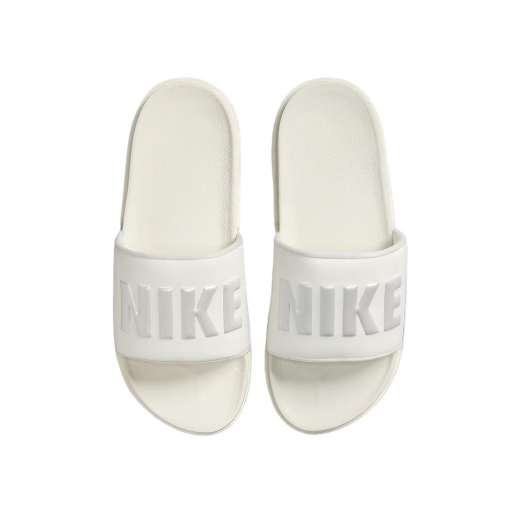 Nike Offcourt Comfortable Fashion Casual Versatile Slide Sandals Women Footwear White Metallic-Silver BQ4632-113