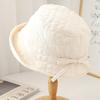 Padded bucket hat women autumn and winter travel sunscreen visor hat bow fashion versatile basin hat