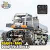 DIY Stainless Steel Assembled SW (RC) 007 Tracked Remote Control Dump Truck 2.4G 10 Channels Puzzle Creating Block Toysets for Kid