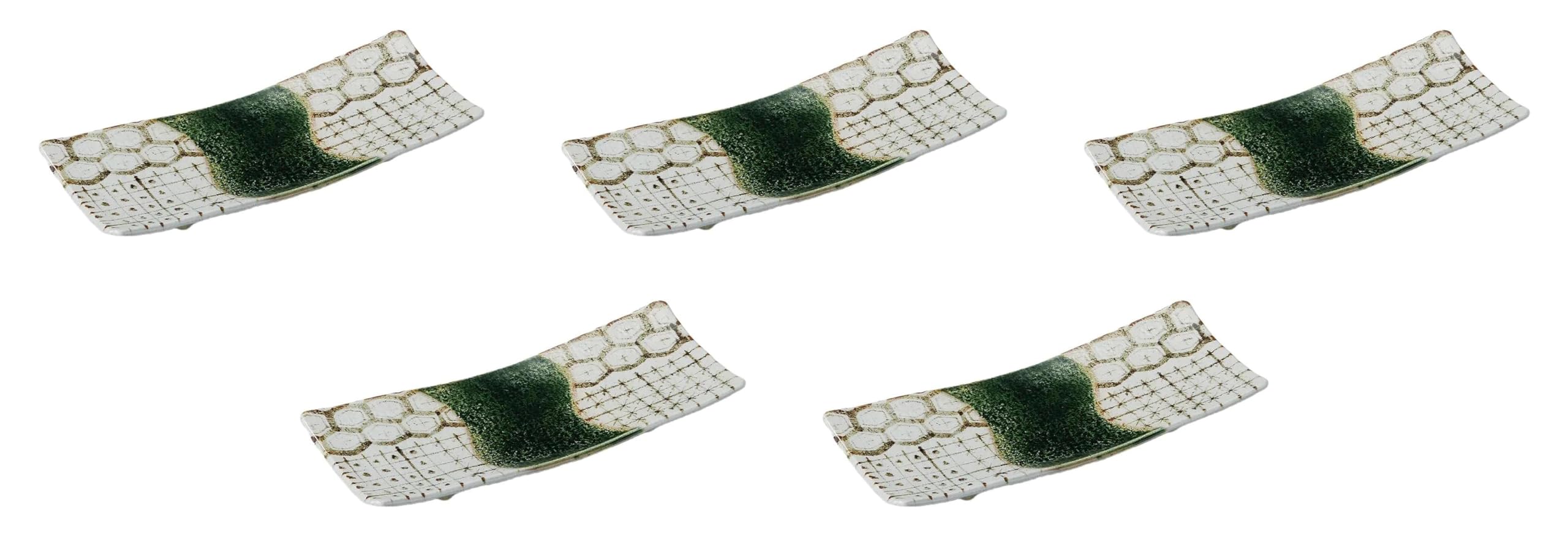 

Набор из 5 ржавых тарелок для якитори x 12 x Средние прямоугольные тарелки от Setomonohonpo Черепаховидные [29 2,5 см]