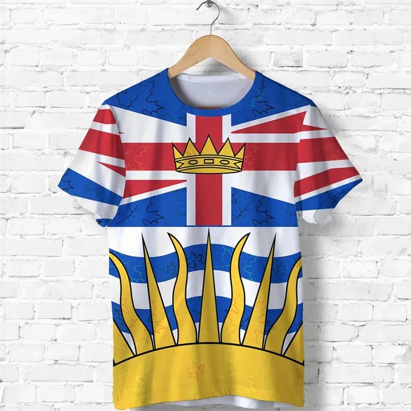 Canada Day T-shirt Canadian Flag Emblem Maple Leaf 3D Printed Streetwear Men Women Fashion Oversized T Shirts Tees Tops Clothing