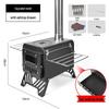 Outdoor Camping Stainless Steel Folding Wood Stove - Tent Heating, Lighting, Picnic - Cross-border Tourism