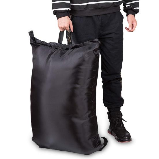 Portable Large Capacity Oxford Clothes Drawstring Clothes Laundry Bag Backpack Sale Goods