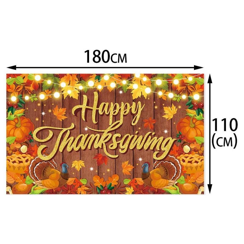 Party Happy Thanksgiving Background Cloth Decoration Banner Decoration Hanging