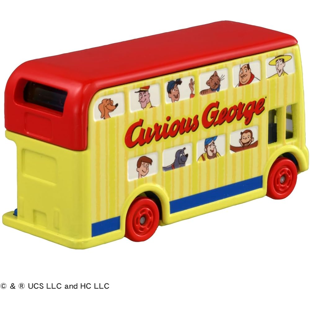 Takara Tomy Tomica Dream Tomica SP George the Monkey Friend Bus Toy Miniature Car for Ages 3 and Up