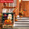 2D Flat - 2D Flat Halloween Black And White Ghost Black Cat Garden Flag (4)  Outdoor Garden Flag, Double-Sided Home Decoration Courtyard Decoration Ou