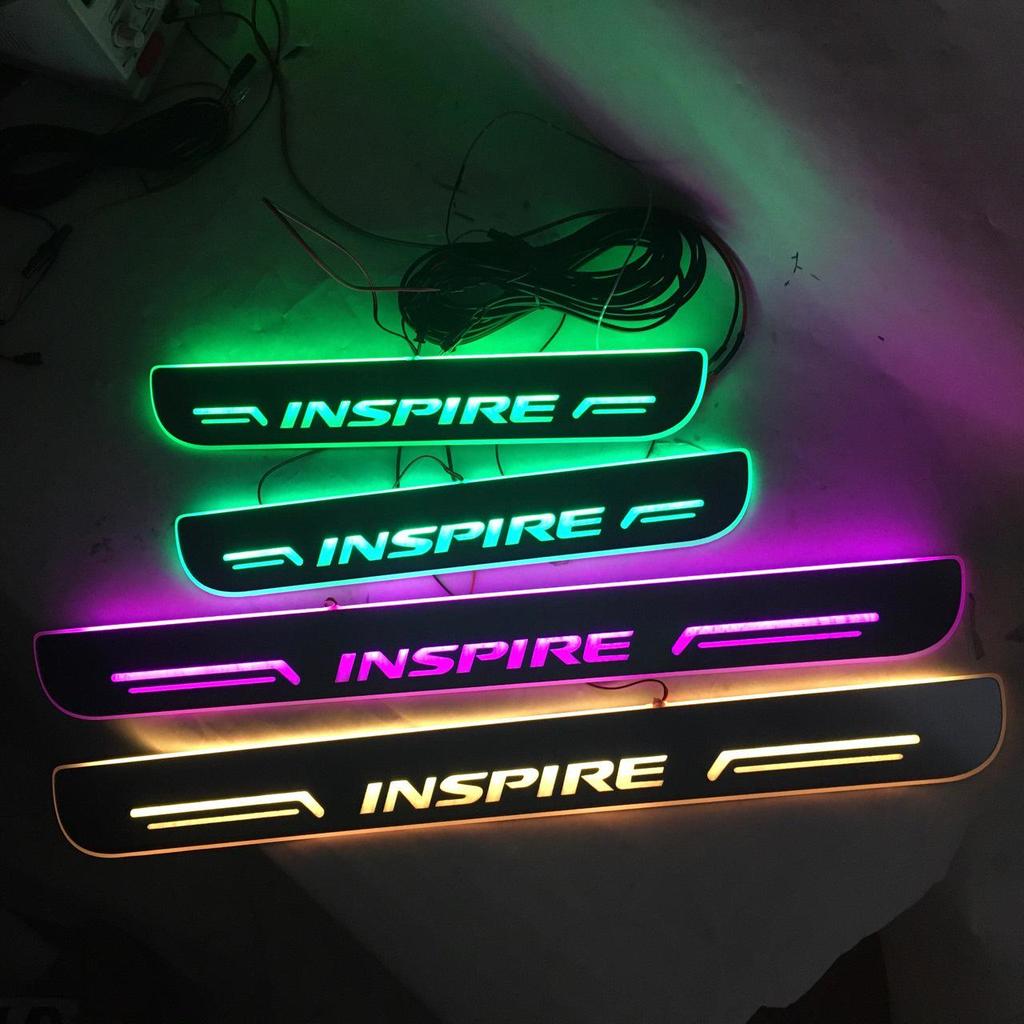 4 PCS Dynamic Door Sill Strips with LED Lights for INSPIRE