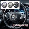 CRY1 ABS Car Styling Steering Wheel Center Emblem Badge Sticker For Mercedes Benz C260 C200 C180 GLA/E/C Class E43 E260 E300 E320
