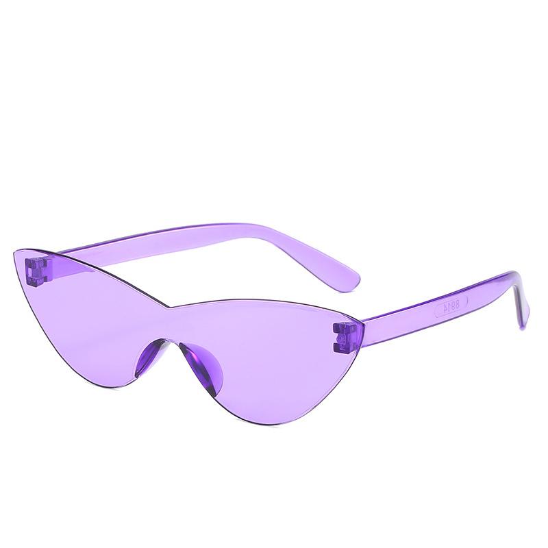 Purple Black Red Sunglasses Cateye Eyewear Women Brand Designer Small Triangle Vintage Sun Glasses Retro Sexy Cat Eye Sunglasses