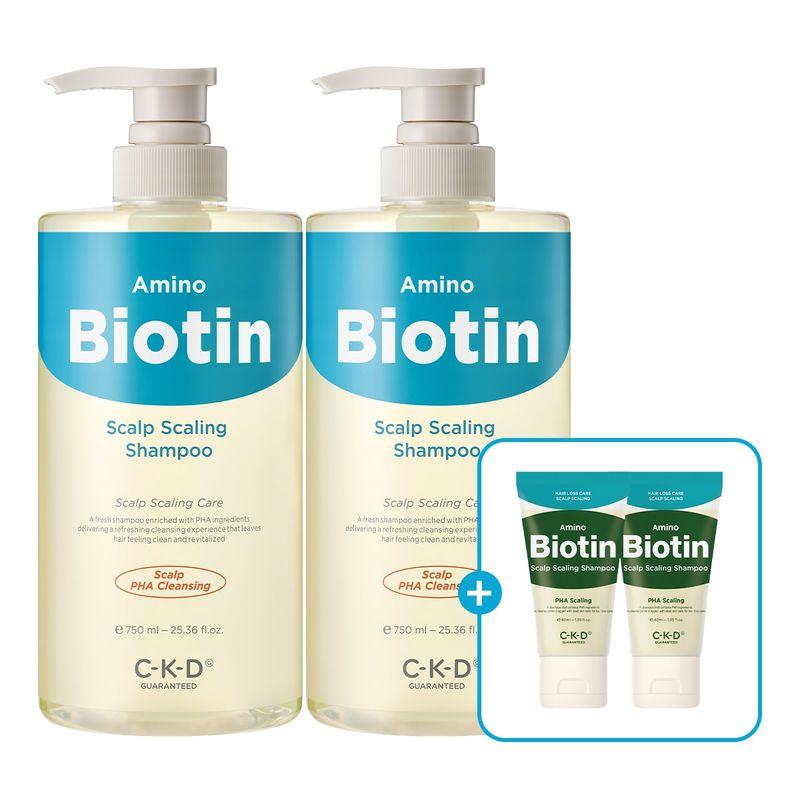 

CKD Amino Biotin Scalp Shampoo 750mlx2 + 40mlx2